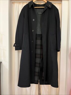 Schneider Black Coat with Quilted Charcoal Lining